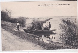 44 BOUAYE, Le Lac De Grand Lieu, Pêcheurs Et Nasses De Pêche, Animée - Bouaye