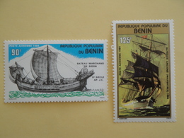 1984 Bénin Yv PA332/3 ** MNH Bateaux Ships  Cote 4.00 € Michel 380/1  Scott C 328/9  SG 968/9 - Benin – Dahomey (1960-...)