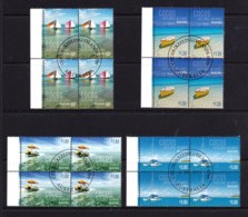 Cocos Islands 2011 Boats Set As Marginal Blocks Of 4 CTO - Kokosinseln (Keeling Islands)