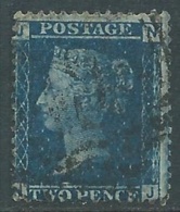 1858-79 GREAT BRITAIN USED SG 45 2d PLATE 12 (JN) - F19-8 - Oblitérés