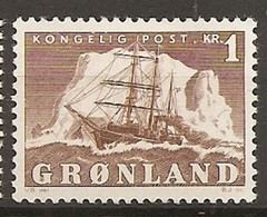 Timbres Neufs** Du Groenland N°25 Yt, Voilier "gustav Holm", Iceberg - Neufs