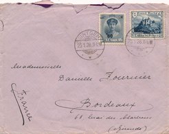 Lettre Luxembourg Litgen 60c Surcharge + 1F Pour La France - Brieven En Documenten