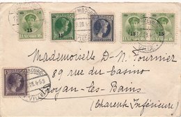 Lettre Luxembourg Ville Composition De Timbres Pour La France - Lettres & Documents