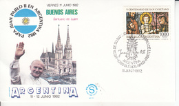 Argentina (1982) - Busta Ricordo Del Viaggio Del Papa Giovanni Paolo II - Storia Postale