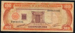 DOMINICAN REPUBLIC P136a 100 PESOS ORO 1991 #B/G  Signature 34 FINE - República Dominicana