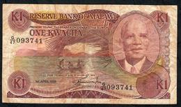 MALAWI P19b 1 KWACHA 1988 #G/47   FINE NO P.h. - Malawi