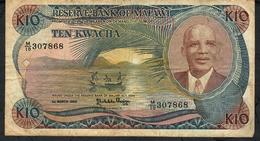 MALAWI P21a 10 KWACHA 1986 FINE NO P.h. ! - Malawi