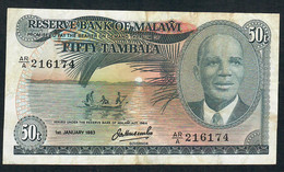 MALAWI P13e 50 TAMBALA 1983 #AR/A         VF  NO P.h. ! - Malawi