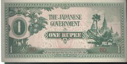 Billet 1 Ruppe ( 1 Roupie ) Birmanie - 1942 Occupation Japonaise SUP - Autres - Asie