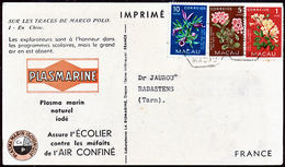 !										■■■■■ds■■ Macao 1953 Advertising Cover Rate 16 Avos To France Marco Polo Anf The Grand Khan (CO372) - Covers & Documents