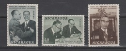 (S1921) NICARAGUA, 1968 (Visit Of The President Of Mexico Gustavo Diaz Ordaz). Complete Set. Mi ## 1459-1461. MNH** - Nicaragua