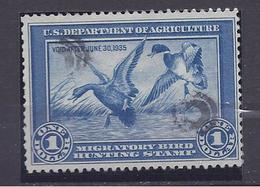 UNITED STATES 1934: DUCKS RW1used - Duck Stamps