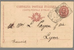 CPA Italie - Entier Postal - Verona - Lyon - Entiers Postaux