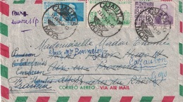 MEXIQUE - CUAUTLA - 13-4-1948 - LETTRE PAR AVION POUR LA FRANCE. - Mexique