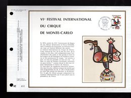 &#127914; " VI° FESTIVAL INTERNATIONAL DU CIRQUE " Sur Feuillet CEF Soie Nté (3000 Ex.) De 1979 Parfait état FDC - Circo
