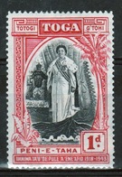 Tonga 1944 Single 1d Stamp From The Silver Jubilee Of Queen Salote's Accession. - Tonga (...-1970)