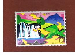 GIAPPONE  (JAPAN) -  REGIONAL STAMPS - YV. 2962.2963    - 2000 SEKI FALLS / KIRISHIMA PARK (SE-TENANT)    -  MINT** - Unused Stamps