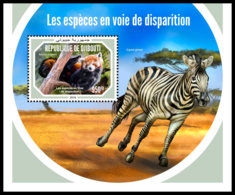 DJIBOUTI 2018 MNH Endangered Species Little Panda Kleiner Panda S/S - IMPERFORATED - DH1904 - Bears