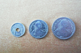3 Monnaies "Indochine Française"de 1 Ctme;10 Ctmes Et 20 Ctmes De 1943-1945 En SUP.+ - Colonie