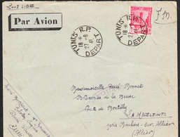 TUNISIE Lettre FM De TUNIS Du 21 Juin 1941 Du 4ème Régiment Des Zouaves Caserne Des Saussier - Cartas & Documentos