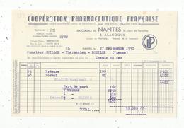 Facture , Coopération Pharmaceutique Française ,Melun,Nantes ,1951,  Frais Fr 1.55 E - 1950 - ...