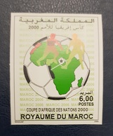 MOROCCO MAROC 2000 - IMPERF IMPERFORATED ND - AFRICA CUP NATIONS FOOTBALL SOCCER CAN - YVERT YT 1252 - ULTRA RARE - MNH - Coupe D'Afrique Des Nations