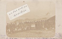 Le Drapeau Du 150 ème Régiment  En Aout 1912 Au Col D' Iseran ( Carte-photo ) - Sonstige & Ohne Zuordnung