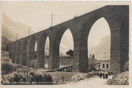 FRUTIGEN - Lötschbergbahn Mit Dem Kanderviadukt Und Touristen, Ca.1930 - Frutigen