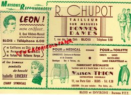 41- BLOIS-RARE BUVARD R.CHUPOT TAILLEUR-1 RUE TROIS CLEFS-MAISON THION ORTHOPEDIE RUE PORTE COTE-LEON COIFFEUR LANCRAY - Vestiario & Tessile