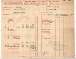 Facture, Laboratoire Pharmacotechnique Dubois Et Vincent,Asniéres,produits Du Bon Secours ,1951,  Frais Fr 1.55 E - 1950 - ...