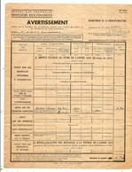 Ministère Des Finances , Avertissement,1948 , Charente Maritime ,St Jean D'Angely, 2 SCANS,  Frais Fr 1.55 E - Ohne Zuordnung