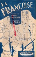 GUERRE 1939-1945- RARE PARTITION LA FRANCOISE- LIBERATION RESISTANCE 1944-59-CACHET  CAMBRAI MAISON CYFFERS MENAIRE - Partituras