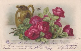 FANTAISIE Bouquet De Roses - Vase-abeille  1904(lot Pat 49) - Flores
