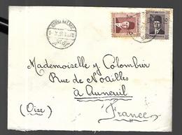 Egypte Lettre  Par Avion Du  01   10  1938   Du Caire Pour  Auneuil ( Oise ) Affranchissement Bicolore - Lettres & Documents