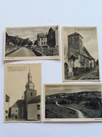 BURG-REULAND - 4 Cartes : Rue De La Gare, Eglise Paroissiale, Panorama, Weveler - Burg-Reuland