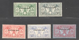 1925  Surcharge "POSTAGE DUE" Yv 6-10 * Cote 550€ - Segnatasse