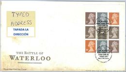 GROSSBRITANNIEN GRANDE BRETAGNE GB 2015 WATERLOO PRESTIGE PANEL FDC EDIMBURG CANCEL - 2011-2020 Decimal Issues