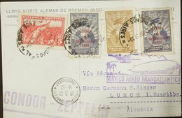 O) 1932 ARGENTINA, CONDOR ZEPPELIN, TRANSATLANTICO SERVICIO AEREO -FRIEDRICHSCHAFEN  BODENSEE, OVERPRINTED  1930 6 SEPTI - Briefe U. Dokumente