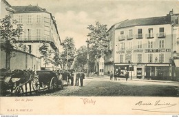 WW 03 VICHY. Lot De 7 Cpa à Partir De 1901 Rue De Paris, Tour Horloge, Pont, Eglise, Hôpital, Carrefour Rue Du Parc... - Vichy