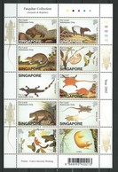 Singapore  2002 Farquhar Collection - Animals & Reptiles.Perforation M/S.  MNH - Singapore (1959-...)