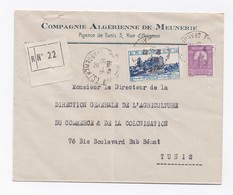 ENVELOPPE RECOMMANDEE DE TUNIS POUR TUNIS DU 13/06/1935 - Cartas & Documentos