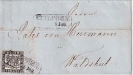 BADEN 1868 LETTRE DE ETTLINGEN - Covers & Documents