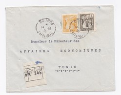 ENVELOPPE RECOMMANDEE DE SOUSSE POUR TUNIS DU 14/10/1936 - Cartas & Documentos