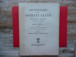 DICTIONNAIRE DE SPIRITUALITE FASCICULE XII 12 ASCETIQUE ET MYSTIQUE DOCTRINE ET HISTOIRE 1949 VILLER CAVALERA - Dizionari