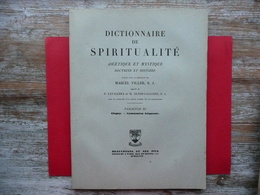 DICTIONNAIRE DE SPIRITUALITE FASCICULE XI ASCETIQUE ET MYSTIQUE DOCTRINE ET HISTOIRE 1948 VILLER CAVALLERA - Wörterbücher