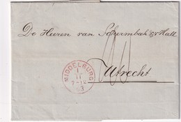 PAYS-BAS 1863 LETTRE DE MIDDELBURG - ...-1852 Vorläufer