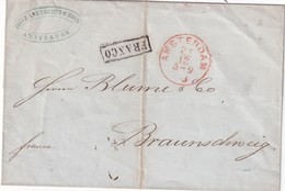 PAYS-BAS 1863 LETTRE DE AMSTERDAM - ...-1852 Vorläufer