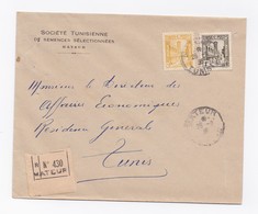 ENVELOPPE RECOMMANDEE DE MATEUR POUR TUNIS DU 28/09/1936 - Cartas & Documentos