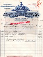 BELGIQUE- QUAREGNON- RARE FACTURE BAUDRY COCU MAIRESSE-IMPRIMERIE CHROMO LITHOGRAPHIE-1904 - Drukkerij & Papieren