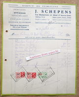 Agence De Publicité, Peintures, Affiches, Autos-Réclames, J. Schepens, Warnefordstraat, Sint-Amandsberg Gent 1935 - 1900 – 1949